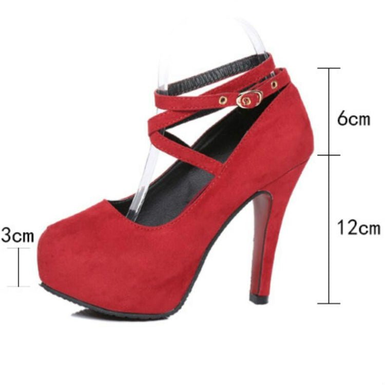 Women Shoes Round Toe Stiletto High Heels, Size:38(Red) - Mega Discount Store LebanonLebanon