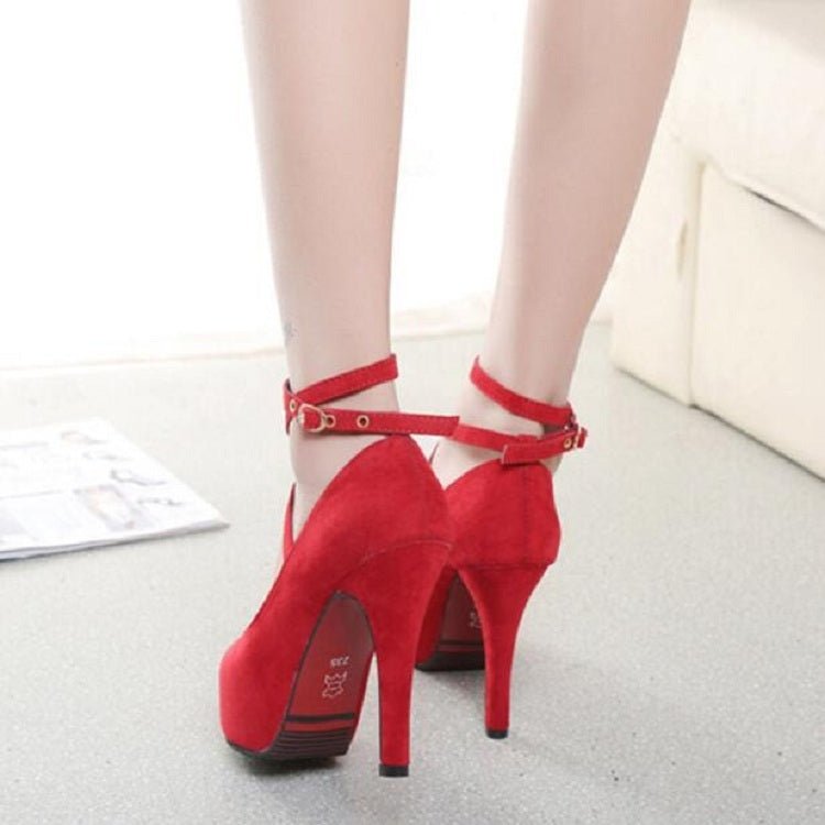 Women Shoes Round Toe Stiletto High Heels, Size:40(Red) - Mega Discount Store LebanonLebanon