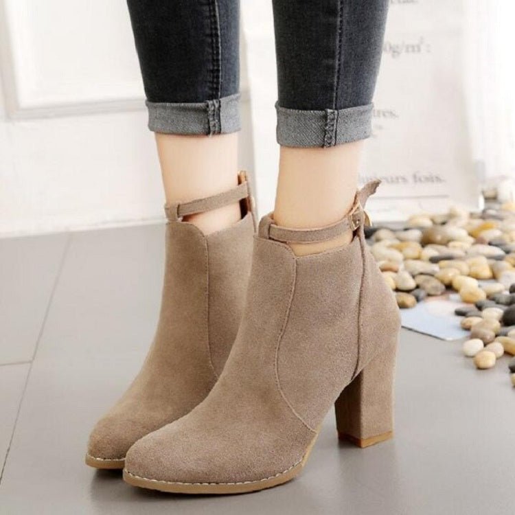 Women Shoes Suede Boots Pointed High Heels, Size:36(Black) - Mega Discount Store LebanonLebanon