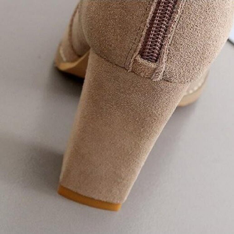 Women Shoes Suede Boots Pointed High Heels, Size:37(Black) - Mega Discount Store LebanonLebanon