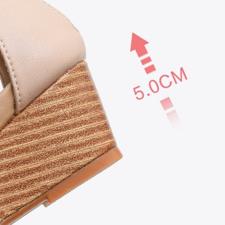 Women Summer Slope Heel Sandals Fashion Bohemian Style Fish Mouth Shoes, Size: 40(Black) - Mega Discount Store LebanonLebanon