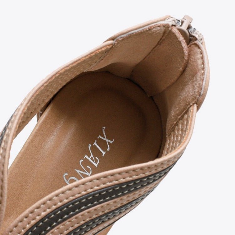 Women Summer Slope Heel Sandals Fashion Bohemian Style Fish Mouth Shoes, Size: 42(Apricot) - Mega Discount Store LebanonLebanon