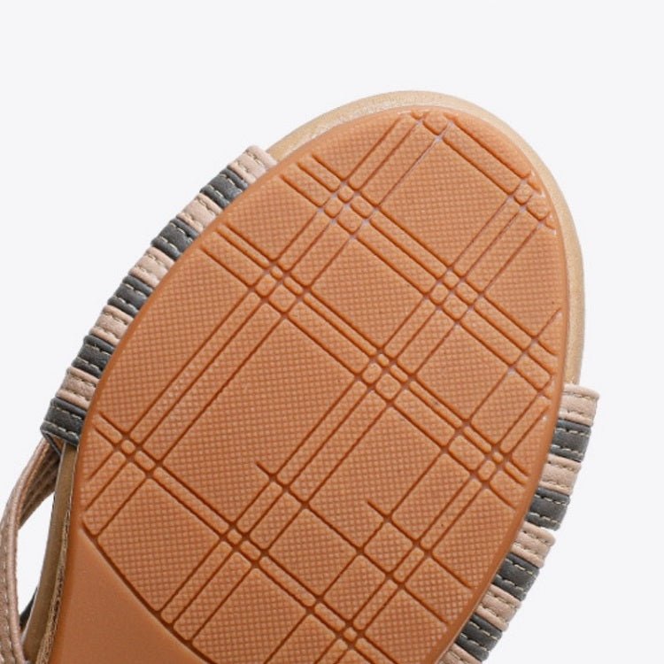 Women Summer Slope Heel Sandals Fashion Bohemian Style Fish Mouth Shoes, Size: 42(Black) - Mega Discount Store LebanonLebanon