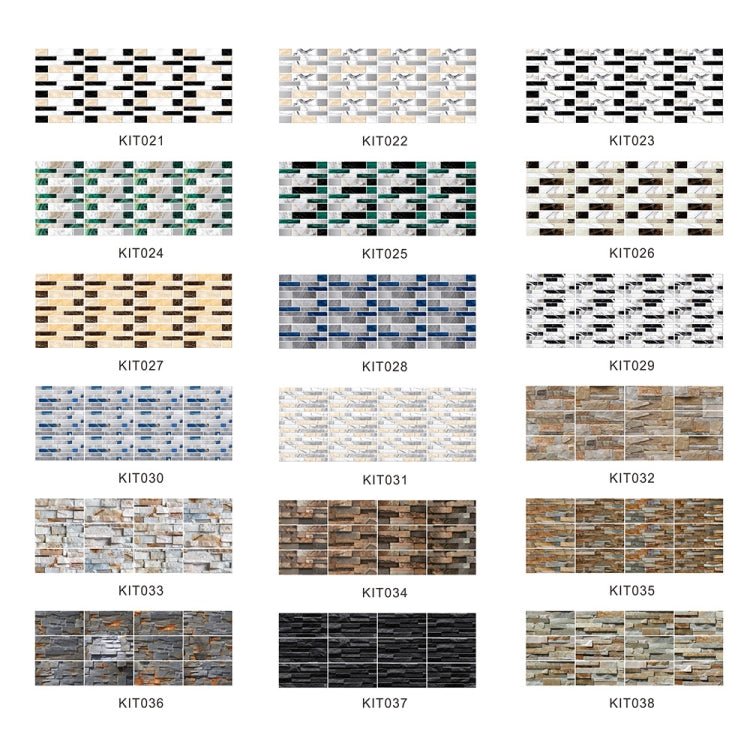BEI WRH 12 PCS 10 x 20cm Brick Pattern Crystal Film Glossy Tile Sticker Floor Sticker(Kit038) - Mega Discount Store LebanonLebanon