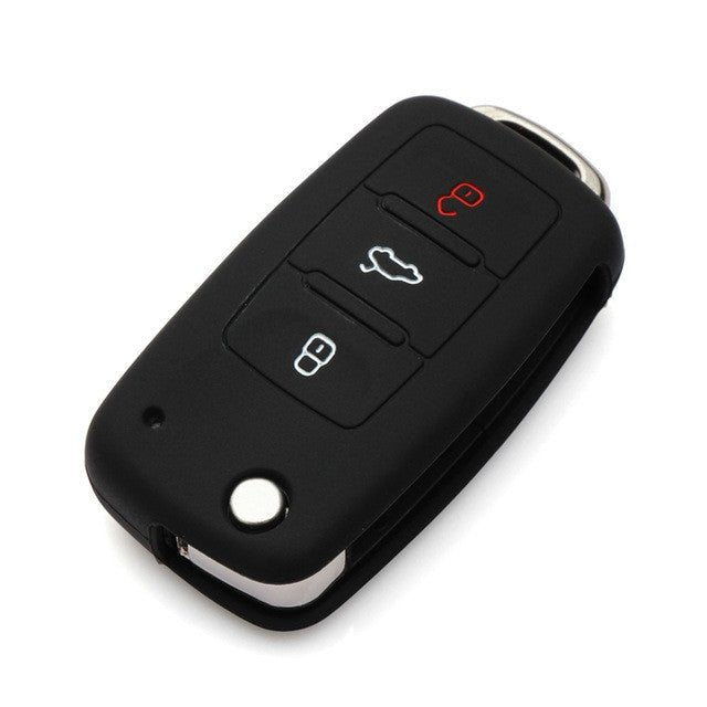 BEI WRH 2 PCS Silicone Car Key Cover Case for Volkswagen Golf(Black) - Mega Discount Store LebanonLebanon