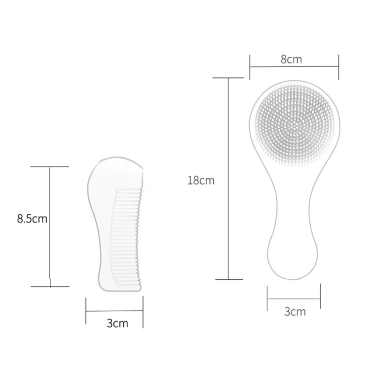 BEI WRH Baby Silicone Shower Massage Brush Multifunctional Shampoo Brush with Comb(Coral) - Mega Discount Store LebanonLebanon