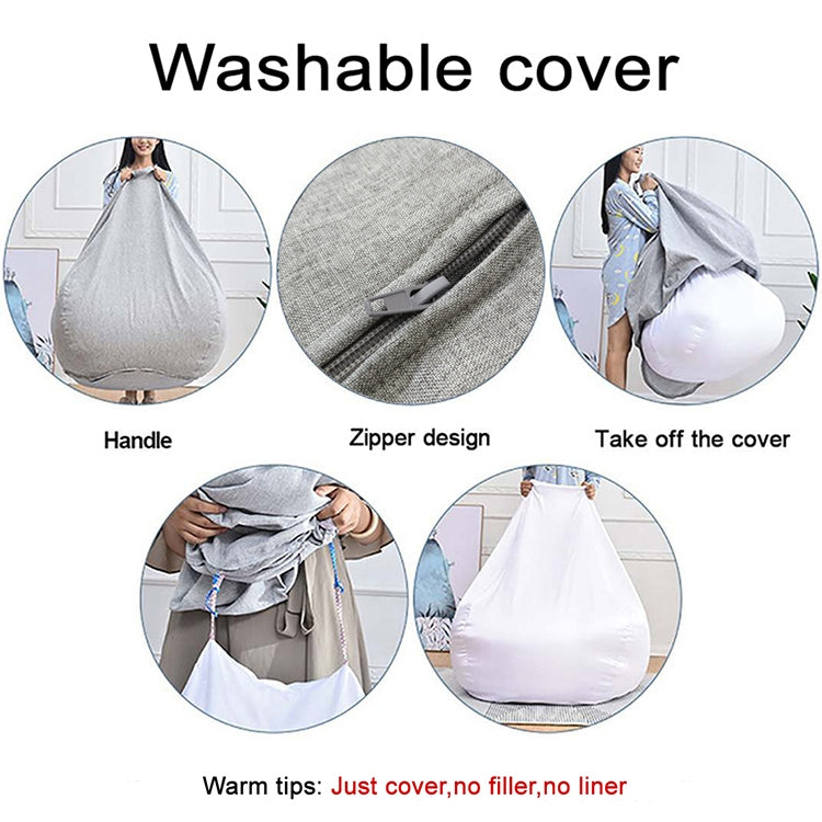 BEI WRH Lazy Sofa Bean Bag Chair Fabric Cover, Size:100 x 120cm(Yellow) - Mega Discount Store LebanonLebanon
