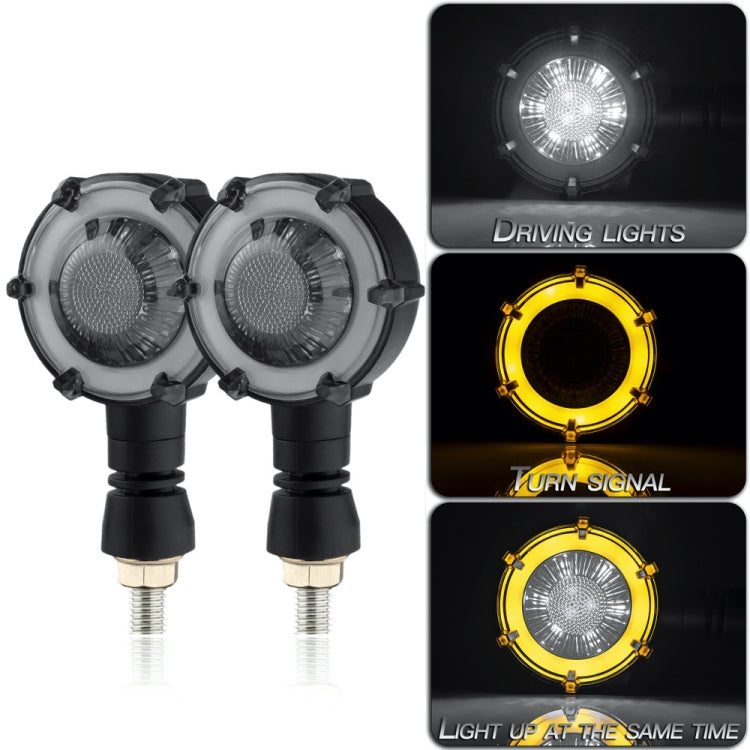 BEI WRH PCS PE - ZSD - 174 Motorcycle Flashing Rotation Mode LED Two - color Modified Round Turn Signal Light(Yellow + White Light) - Mega Discount Store LebanonLebanon