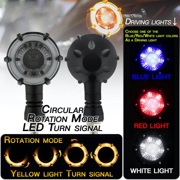 BEI WRH PCS PE - ZSD - 174 Motorcycle Flashing Rotation Mode LED Two - color Modified Round Turn Signal Light(Yellow + White Light) - Mega Discount Store LebanonLebanon