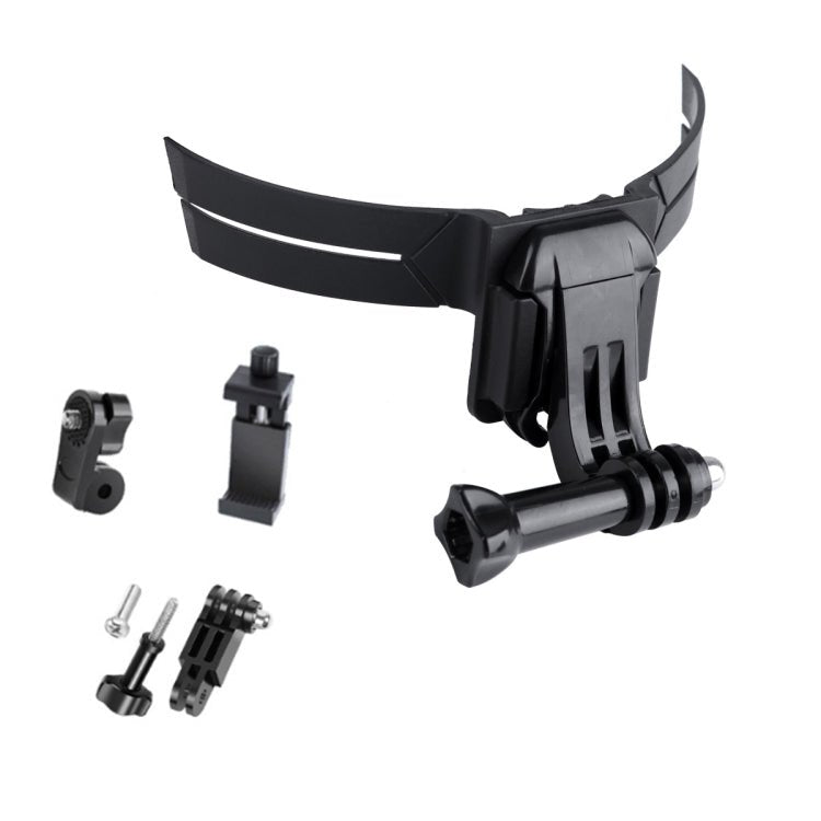 BEI WRH RUIGPRO Action Camera Phone Helmet Mount Kit with J - Hook Buckle & Rotation Phone Clamp & Adapter(Black) - Mega Discount Store LebanonLebanon