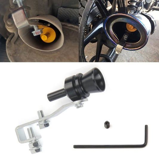 BEI WRH Universal Aluminum Turbo Sound Exhaust Muffler Pipe Whistle Car / Motorcycle Simulator Whistler, Size: M, Outside Diameter: 23mm(Black) - Mega Discount Store LebanonLebanon