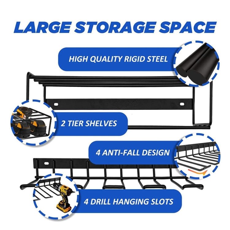 BEI WRH Wall Mounted Handheld Drill Tool Storage Rack, Specification: Complete set - Mega Discount Store LebanonLebanon