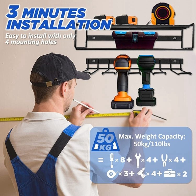 BEI WRH Wall Mounted Handheld Drill Tool Storage Rack, Specification: Complete set - Mega Discount Store LebanonLebanon