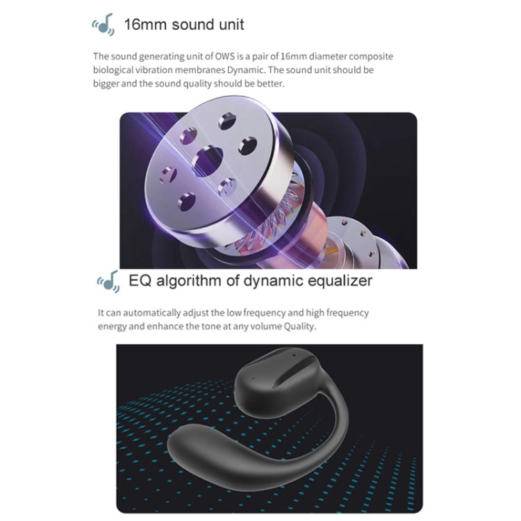 BEI WRH YJ77 Bluetooth 5.2 Ear - mounted OWS Bone Conduction Headset(Left Ear Black) - Mega Discount Store LebanonLebanon